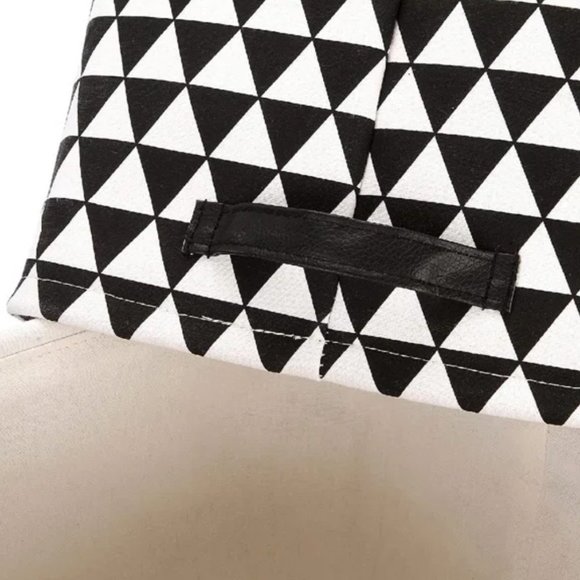 NWT Sea Team Foldable Large Square Black/White Geometric Fabric Storage Bins Set - Picture 6 of 9
